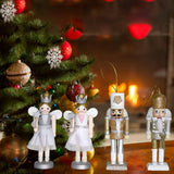 Maxbell Wooden Nutcracker Ornament Figures Set Soldier Accessories for Shelves Gift