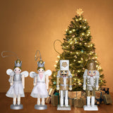 Maxbell Wooden Nutcracker Ornament Figures Set Soldier Accessories for Shelves Gift