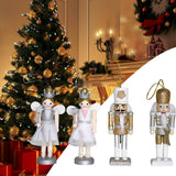 Maxbell Wooden Nutcracker Ornament Figures Set Soldier Accessories for Shelves Gift