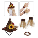 Maxbell Halloween Party Costume Hat Necklace Gloves for Masquerade Carnival Cosplay