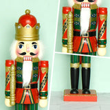 Maxbell Wooden Christmas Nutcracker King 14'' Statue for Halloween Gift Decorations