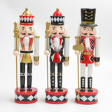 Maxbell Nutcracker Soldier Figurine Scene Layout Accessories for Bookshelf Parties Black