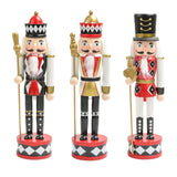 Maxbell Nutcracker Soldier Figurine Scene Layout Accessories for Bookshelf Parties Black