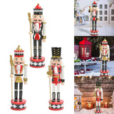 Maxbell Nutcracker Soldier Figurine Scene Layout Accessories for Bookshelf Parties Black