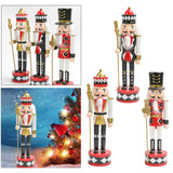 Maxbell Nutcracker Soldier Figurine Scene Layout Accessories for Bookshelf Parties Black