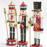 Maxbell Nutcracker Soldier Figurine Scene Layout Accessories for Bookshelf Parties Black