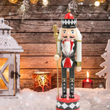 Maxbell Nutcracker Soldier Figurine Scene Layout Accessories for Bookshelf Parties Black