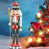 Maxbell Nutcracker Soldier Figurine Scene Layout Accessories for Bookshelf Parties Black