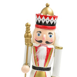 Maxbell Nutcracker Soldier Figurine Scene Layout Accessories for Bookshelf Parties White