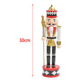 Maxbell Nutcracker Soldier Figurine Scene Layout Accessories for Bookshelf Parties White
