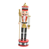 Maxbell Nutcracker Soldier Figurine Scene Layout Accessories for Bookshelf Parties White