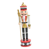 Maxbell Nutcracker Soldier Figurine Scene Layout Accessories for Bookshelf Parties White