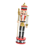 Maxbell Nutcracker Soldier Figurine Scene Layout Accessories for Bookshelf Parties White