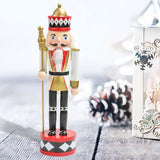 Maxbell Nutcracker Soldier Figurine Scene Layout Accessories for Bookshelf Parties White