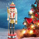 Maxbell Nutcracker Soldier Figurine Scene Layout Accessories for Bookshelf Parties White