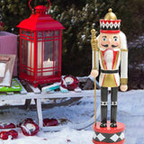 Maxbell Nutcracker Soldier Figurine Scene Layout Accessories for Bookshelf Parties White