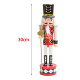Maxbell Nutcracker Soldier Figurine Scene Layout Accessories for Bookshelf Parties Red