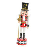 Maxbell Nutcracker Soldier Figurine Scene Layout Accessories for Bookshelf Parties Red