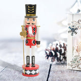 Maxbell Nutcracker Soldier Figurine Scene Layout Accessories for Bookshelf Parties Red