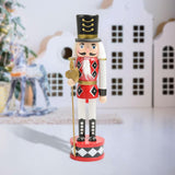 Maxbell Nutcracker Soldier Figurine Scene Layout Accessories for Bookshelf Parties Red