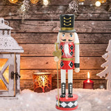 Maxbell Nutcracker Soldier Figurine Scene Layout Accessories for Bookshelf Parties Red