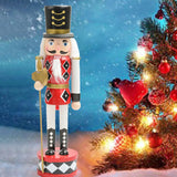Maxbell Nutcracker Soldier Figurine Scene Layout Accessories for Bookshelf Parties Red