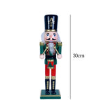 Maxbell 30cm Nutcracker Soldier Figurine Christmas Ornament for Bedroom Bookshelf Green