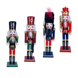 Maxbell 30cm Nutcracker Soldier Figurine Christmas Ornament for Bedroom Bookshelf Green