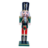Maxbell 30cm Nutcracker Soldier Figurine Christmas Ornament for Bedroom Bookshelf Green