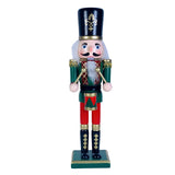 Maxbell 30cm Nutcracker Soldier Figurine Christmas Ornament for Bedroom Bookshelf Green