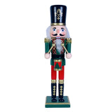 Maxbell 30cm Nutcracker Soldier Figurine Christmas Ornament for Bedroom Bookshelf Green