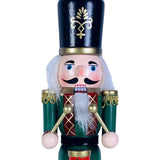 Maxbell 30cm Nutcracker Soldier Figurine Christmas Ornament for Bedroom Bookshelf Green