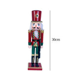 Maxbell 30cm Nutcracker Soldier Figurine Christmas Ornament for Bedroom Bookshelf Brown