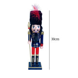 Maxbell 30cm Nutcracker Soldier Figurine Christmas Ornament for Bedroom Bookshelf Blue