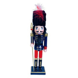 Maxbell 30cm Nutcracker Soldier Figurine Christmas Ornament for Bedroom Bookshelf Blue