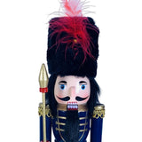 Maxbell 30cm Nutcracker Soldier Figurine Christmas Ornament for Bedroom Bookshelf Blue