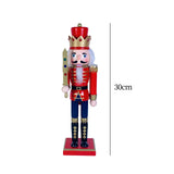 Maxbell 30cm Nutcracker Soldier Figurine Christmas Ornament for Bedroom Bookshelf Red