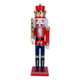 Maxbell 30cm Nutcracker Soldier Figurine Christmas Ornament for Bedroom Bookshelf Red