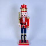 Maxbell 30cm Nutcracker Soldier Figurine Christmas Ornament for Bedroom Bookshelf Red