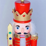 Maxbell 30cm Nutcracker Soldier Figurine Christmas Ornament for Bedroom Bookshelf Red