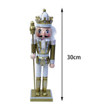 Maxbell 12" Nutcracker Figures Xmas Decor Figures Handmade Home Decor Golden Crown