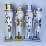 Maxbell 12" Nutcracker Figures Xmas Decor Figures Handmade Home Decor Golden Crown