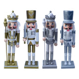 Maxbell 12" Nutcracker Figures Xmas Decor Figures Handmade Home Decor Golden Crown