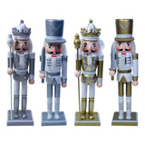 Maxbell 12" Nutcracker Figures Xmas Decor Figures Handmade Home Decor Golden Crown