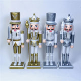 Maxbell 12" Nutcracker Figures Xmas Decor Figures Handmade Home Decor Golden Crown