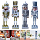 Maxbell 12" Nutcracker Figures Xmas Decor Figures Handmade Home Decor Golden Crown