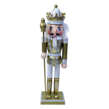 Maxbell 12" Nutcracker Figures Xmas Decor Figures Handmade Home Decor Golden Crown