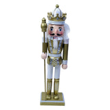 Maxbell 12" Nutcracker Figures Xmas Decor Figures Handmade Home Decor Golden Crown