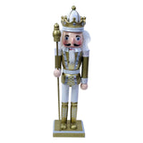 Maxbell 12" Nutcracker Figures Xmas Decor Figures Handmade Home Decor Golden Crown