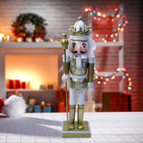 Maxbell 12" Nutcracker Figures Xmas Decor Figures Handmade Home Decor Golden Crown